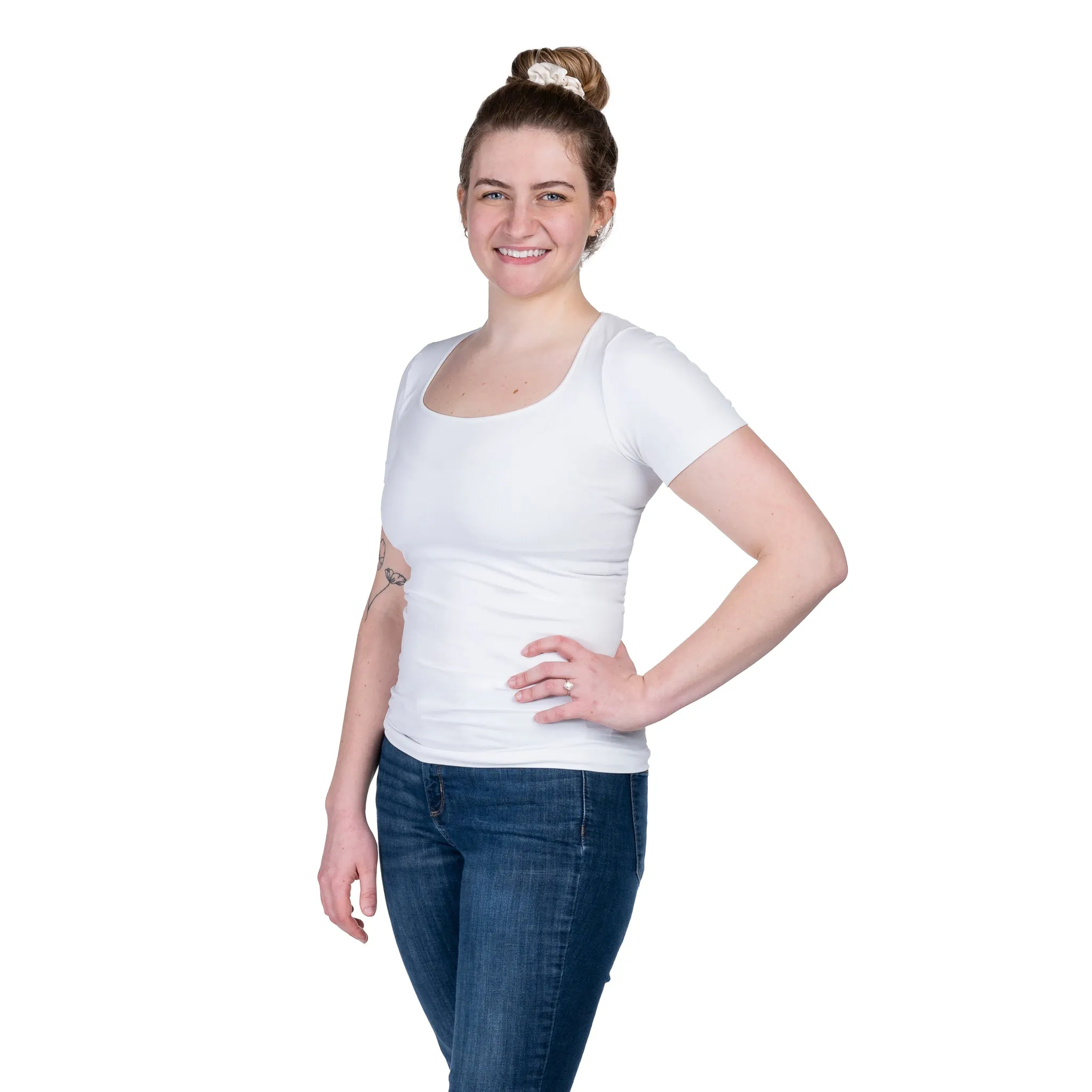 Short Sleeve Square Neck Tee sold by skinnytees product image thumbnail 5