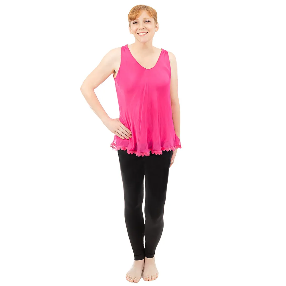 Silk Top with Lace Trim Final Sale sold by skinnytees product image thumbnail 2