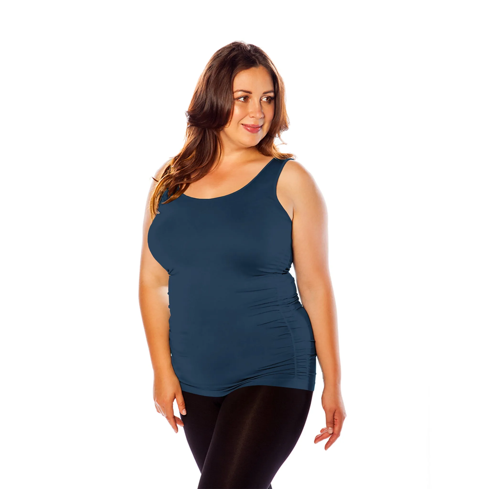 Plus Side Ruched Tank Final Sale sold by skinnytees