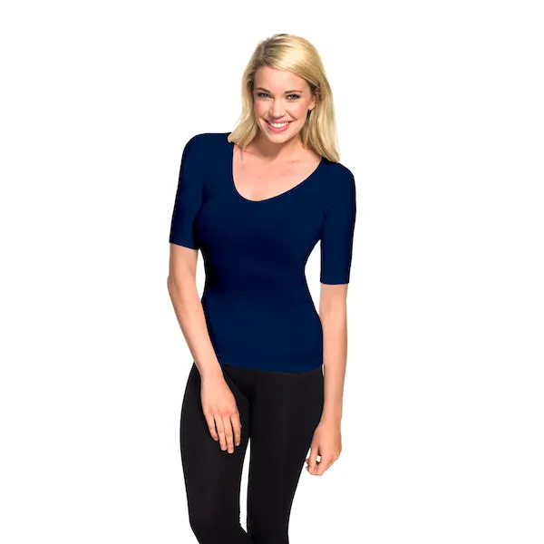 V Neck 1/2 Sleeve Tee sold by skinnytees