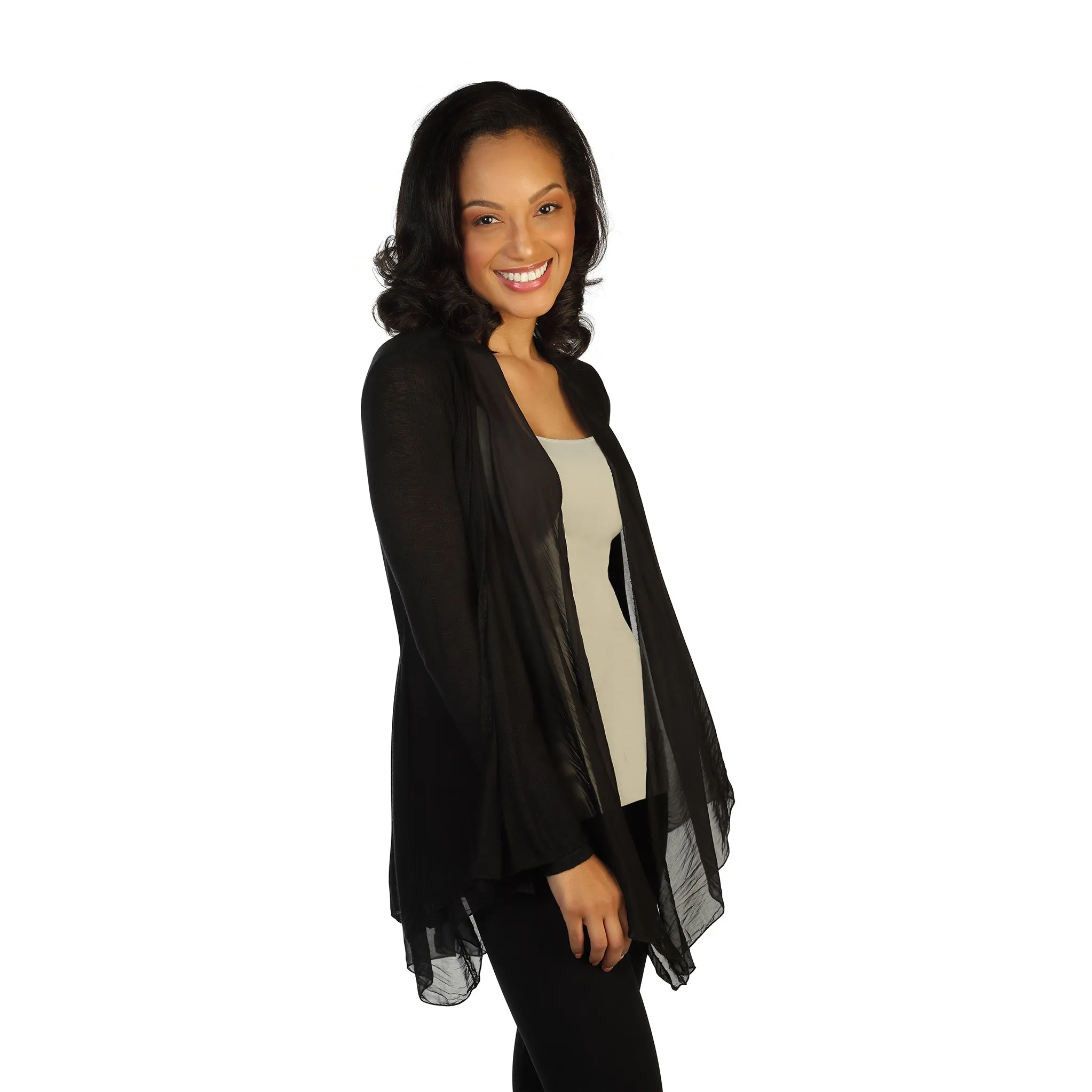 Knit and Silk Cardigan sold by skinnytees product image thumbnail 3