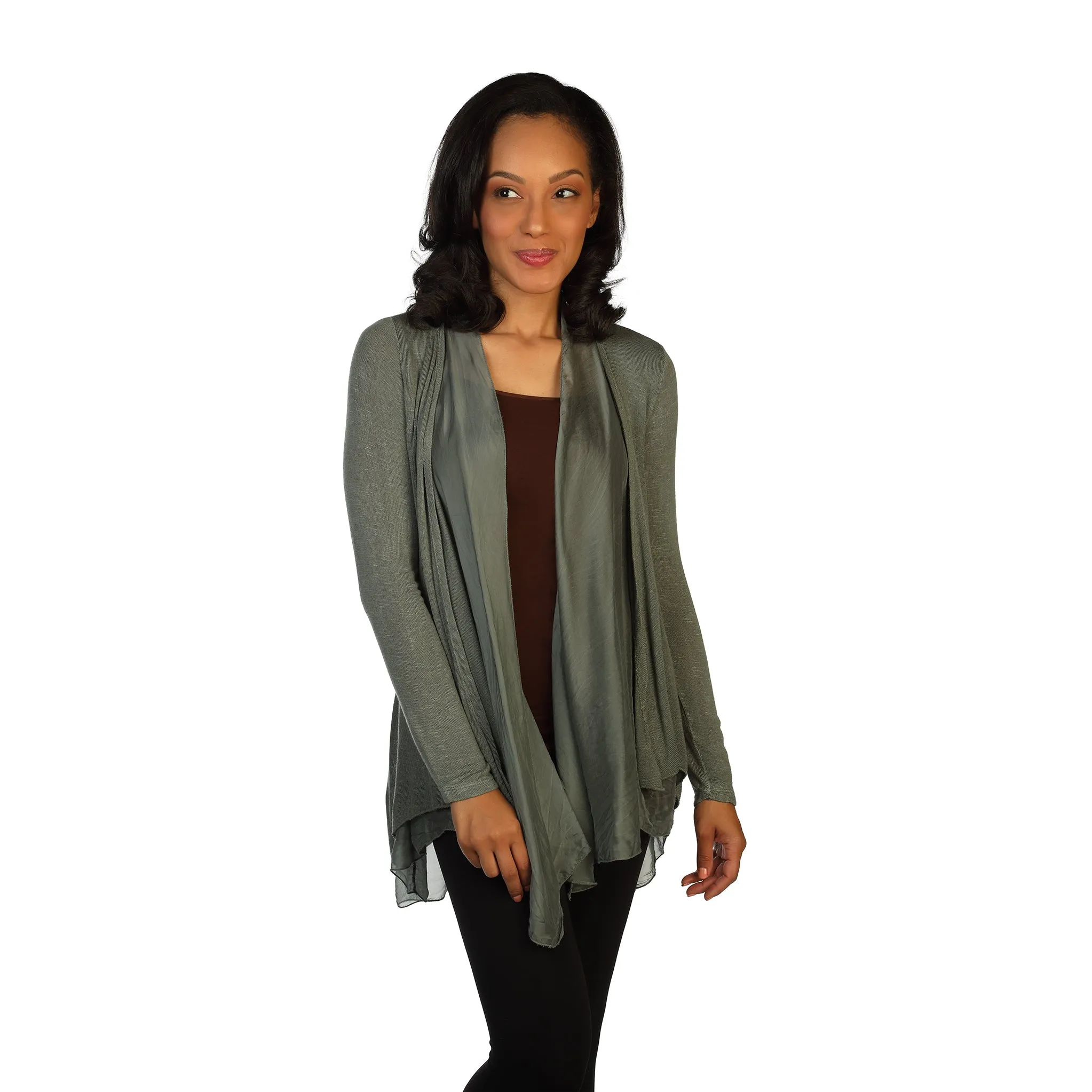Knit and Silk Cardigan sold by skinnytees product image thumbnail 4