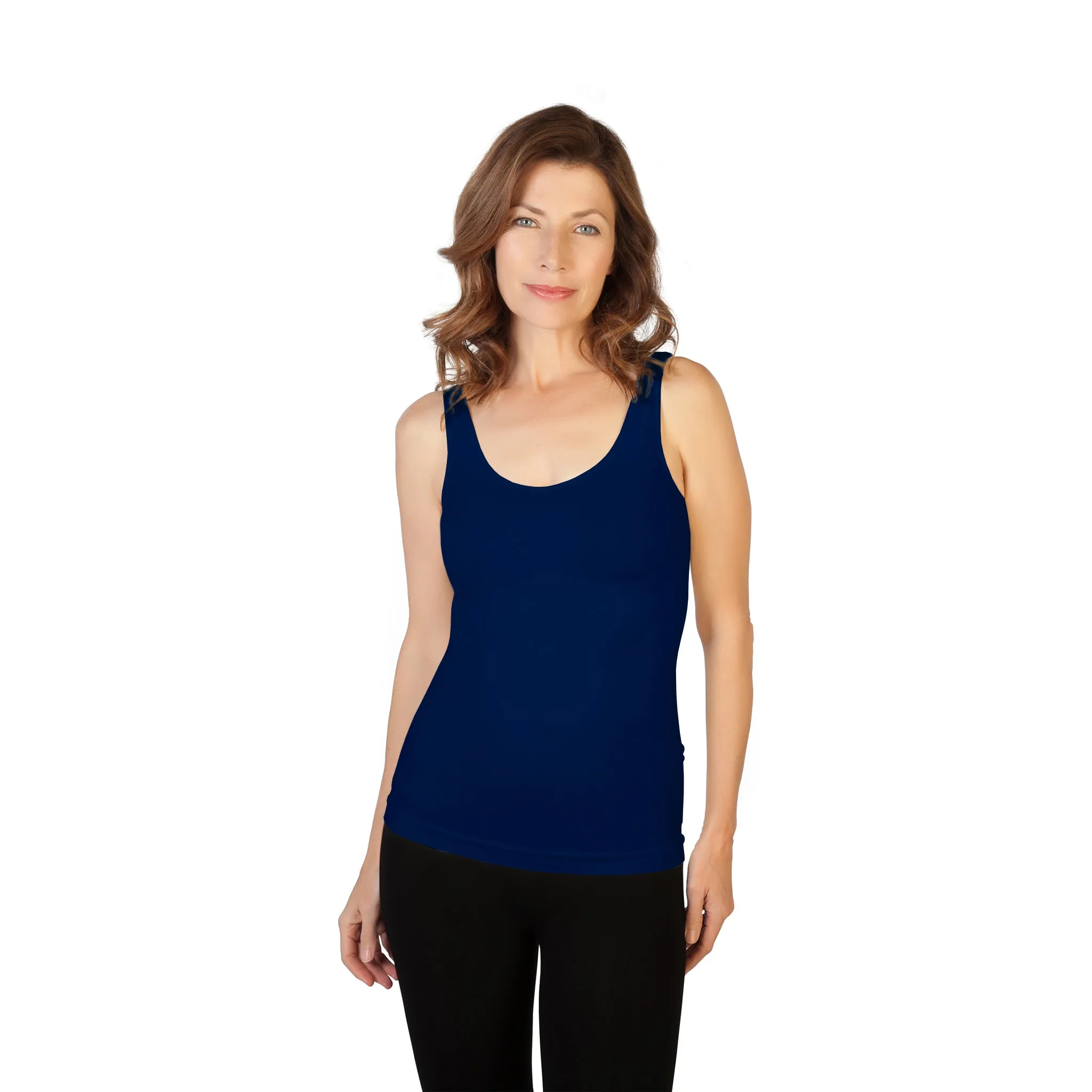 Navy Basic Tank Top + 2 Navy Face Masks sold by skinnytees
