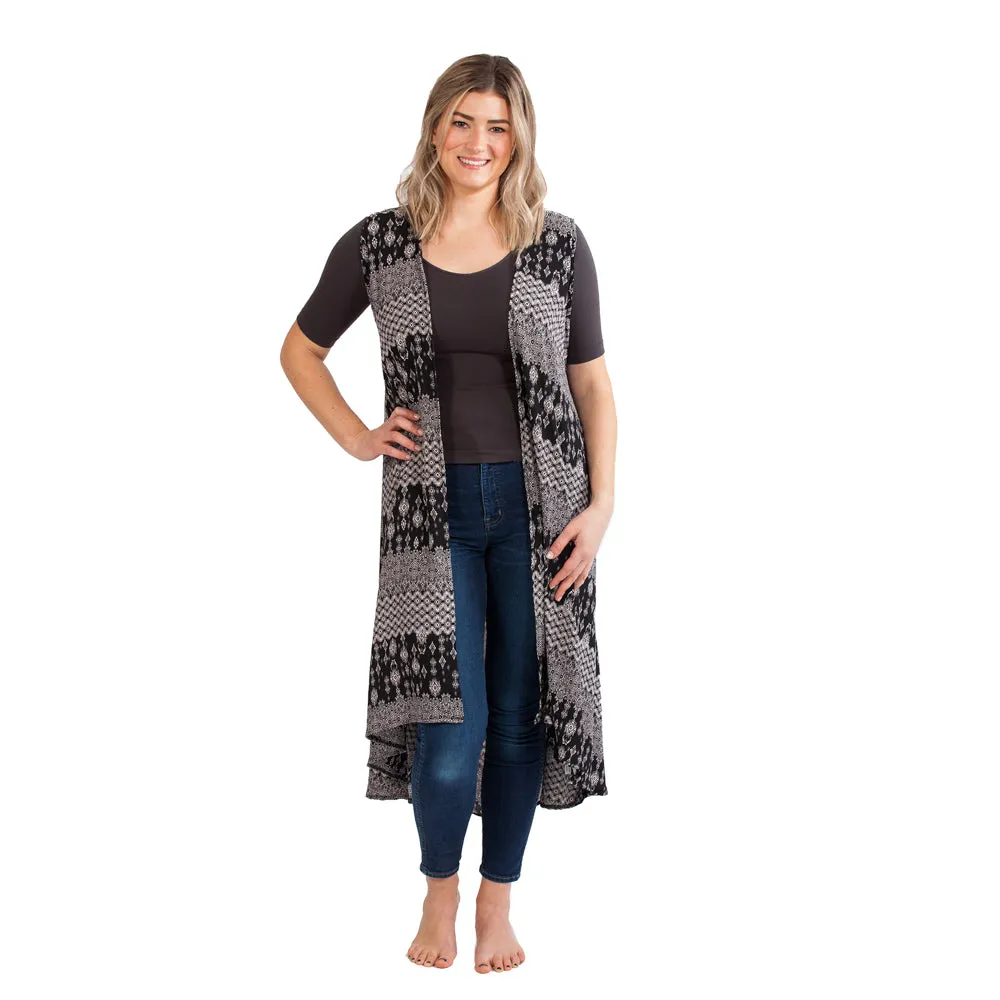Printed Duster Vest in Aztec $15 Birthday Final Sale sold by skinnytees