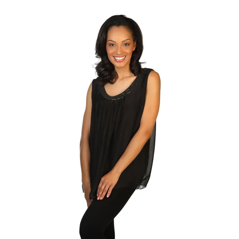 Silk Sequin Top made by skinnytees