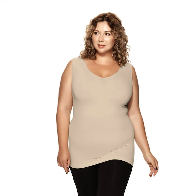 Plus Reversible V-Neck Tank Top sold by skinnytees