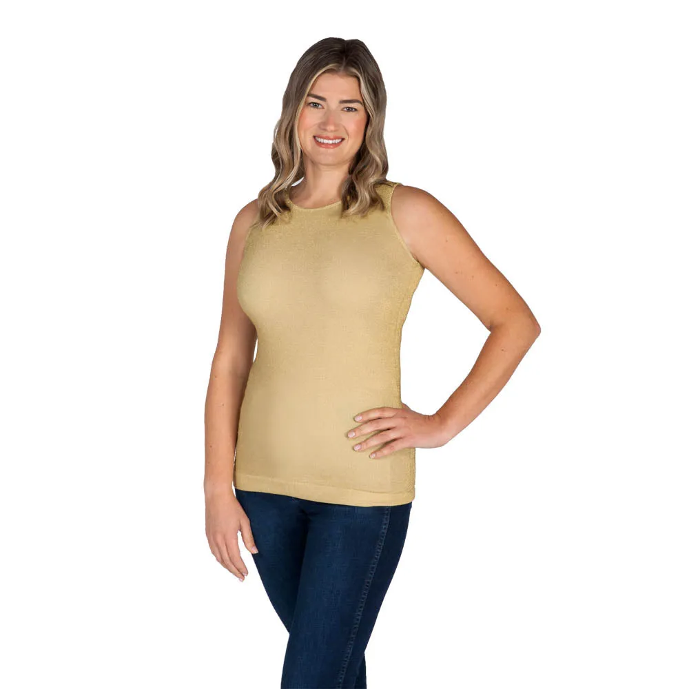 High Neck Lurex Tank Top sold by skinnytees