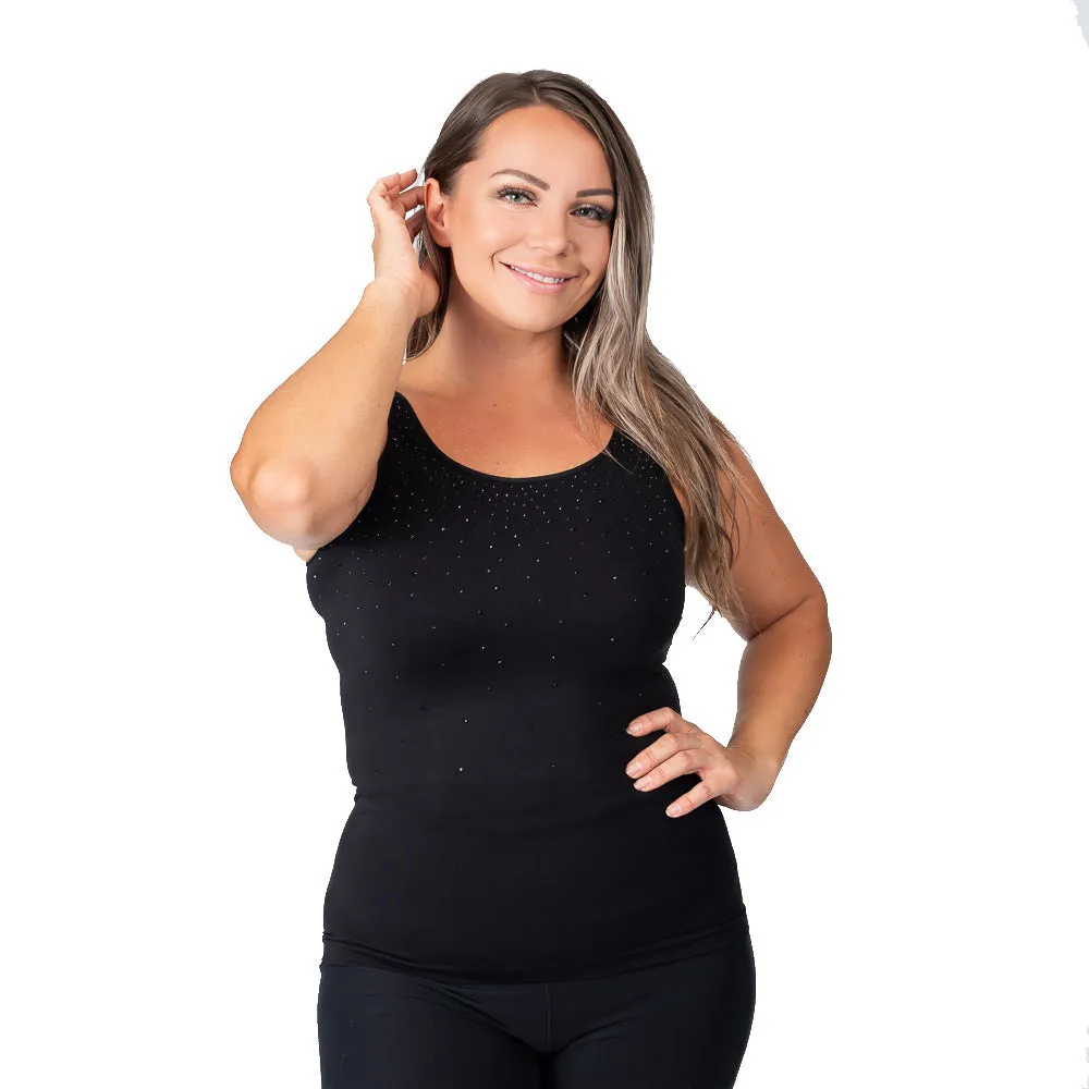 Plus Rhinestone Tank Top sold by skinnytees