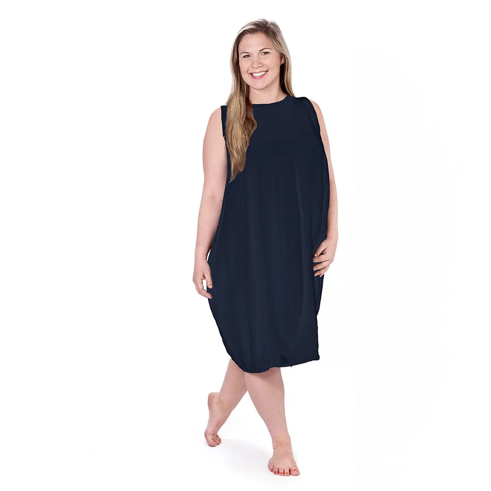 Plus Linen Crew Neck Dress Final Sale sold by skinnytees