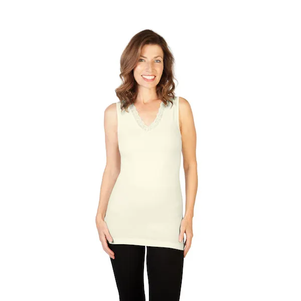 Lace V Neck Tank Top sold by skinnytees product image thumbnail 4