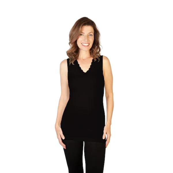 Lace V Neck Tank Top sold by skinnytees product image thumbnail 2