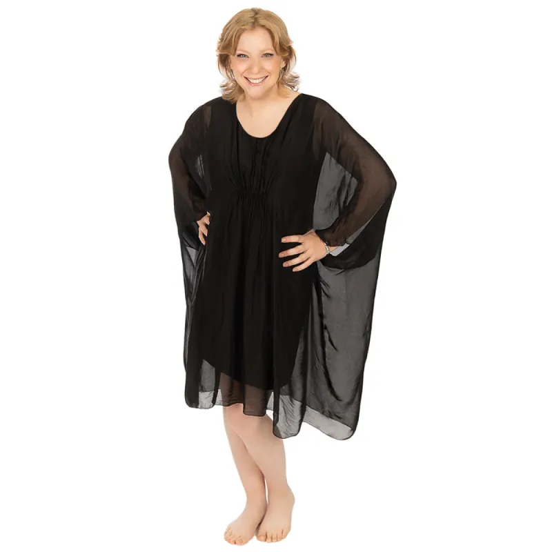 Silk Draped Dress $15 Birthday Final Sale sold by skinnytees