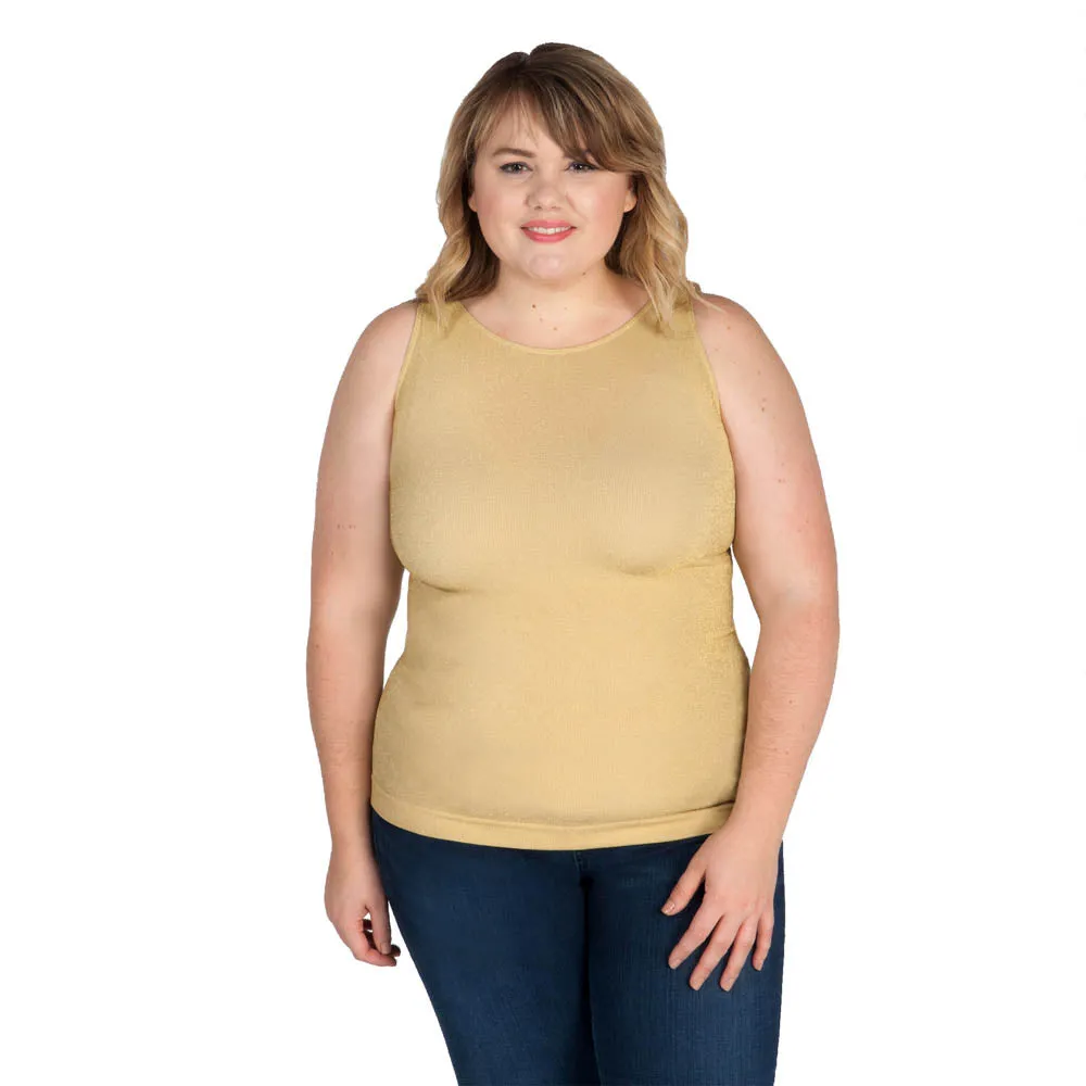 Plus High Neck Sparkle Tank Top sold by skinnytees product image thumbnail 2