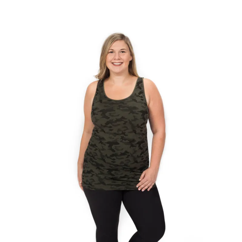 Plus Camo Tank Top Staff Favorite sold by skinnytees