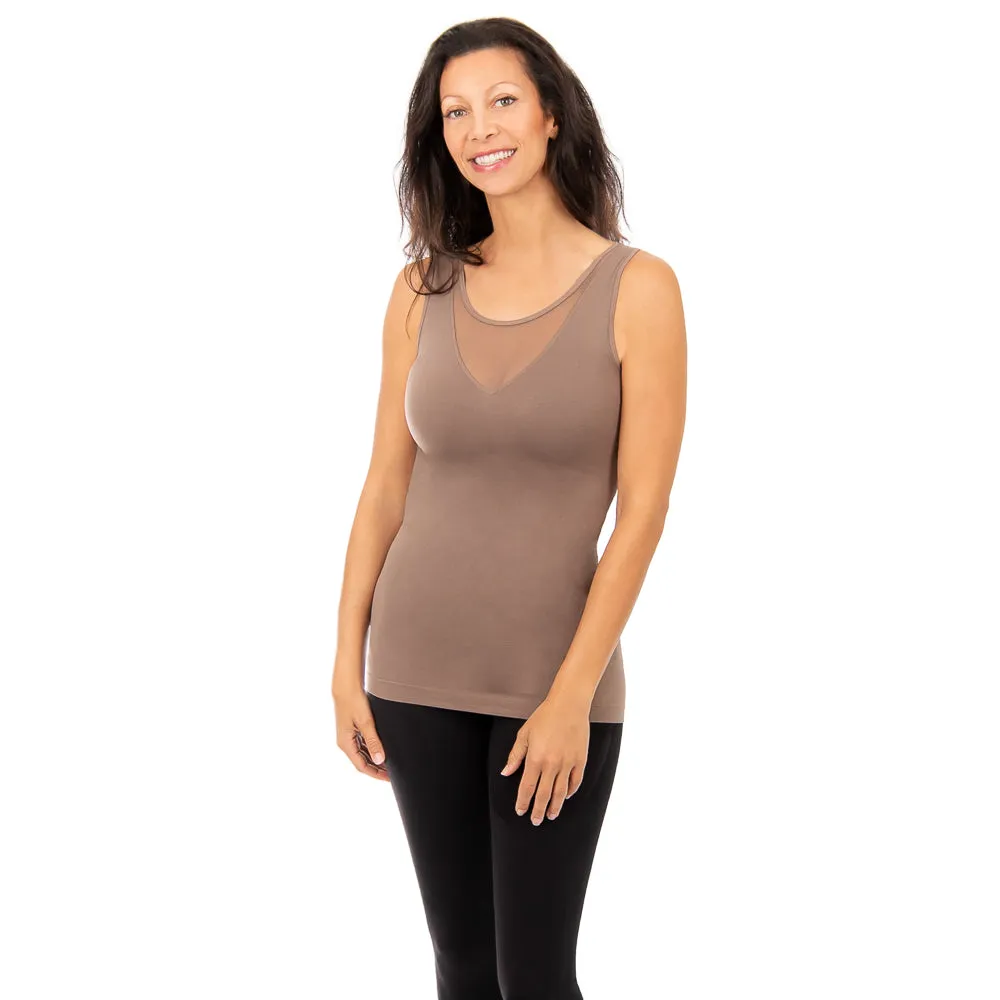 Deep Mesh V Neck Tank Top sold by skinnytees product image thumbnail 5