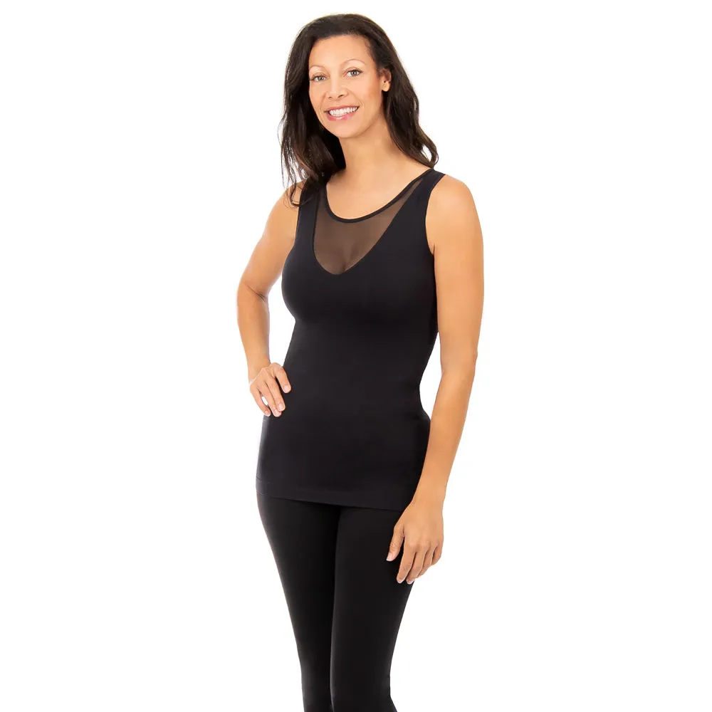 Deep Mesh V Neck Tank Top sold by skinnytees