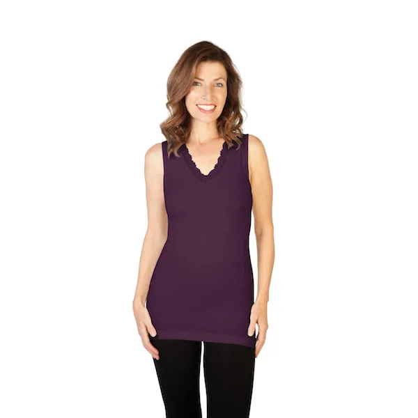 Lace V Neck Tank Top sold by skinnytees product image thumbnail 3