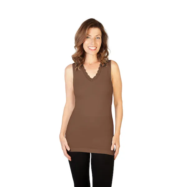 Lace V Neck Tank Top sold by skinnytees product image thumbnail 5