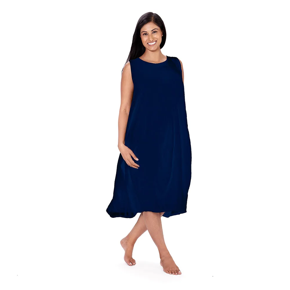 Linen Crew Neck Dress sold by skinnytees product image thumbnail 2