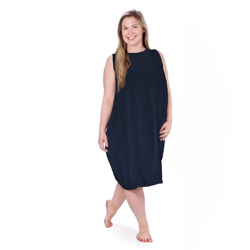 Plus Linen Crew Neck Dress sold by skinnytees