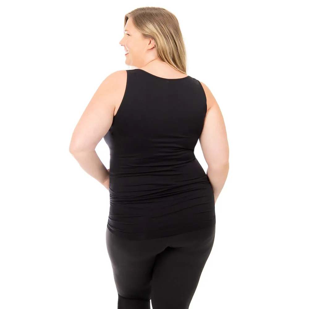 Plus Deep Mesh V Neck Tank Top sold by skinnytees product image thumbnail 2