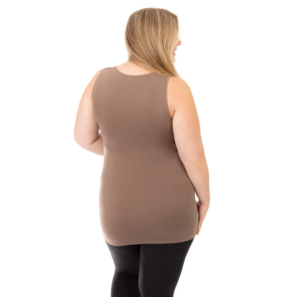 Plus Deep Mesh V Neck Tank Top sold by skinnytees product image thumbnail 5