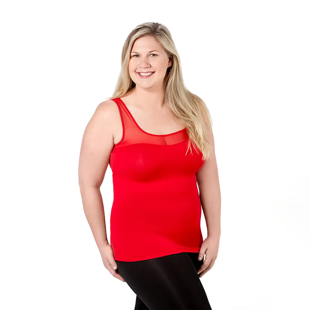 Plus Mesh Bodice Tank Top sold by skinnytees