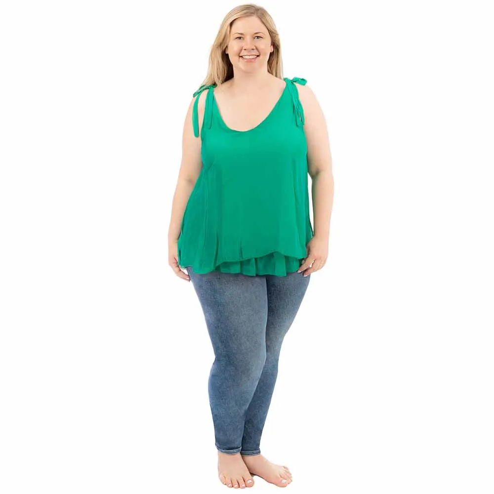Plus Silk Tank Top sold by skinnytees product image thumbnail 2