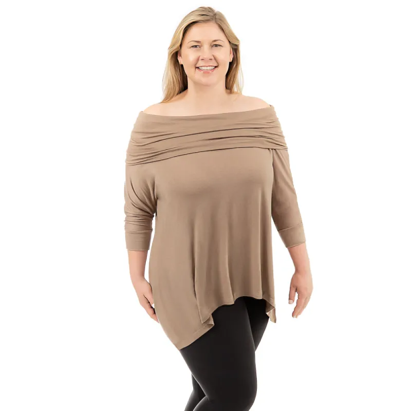 Plus Cowl Neck Tunic sold by skinnytees