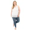Plus Silk Tank Top with Lace Trim sold by skinnytees