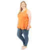Plus Silk Tank Top with Lace Trim sold by skinnytees