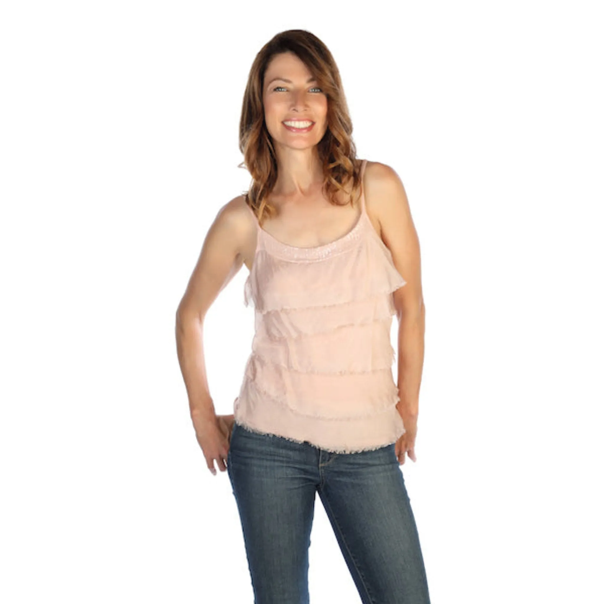 Silk Ruffle Camisole sold by skinnytees