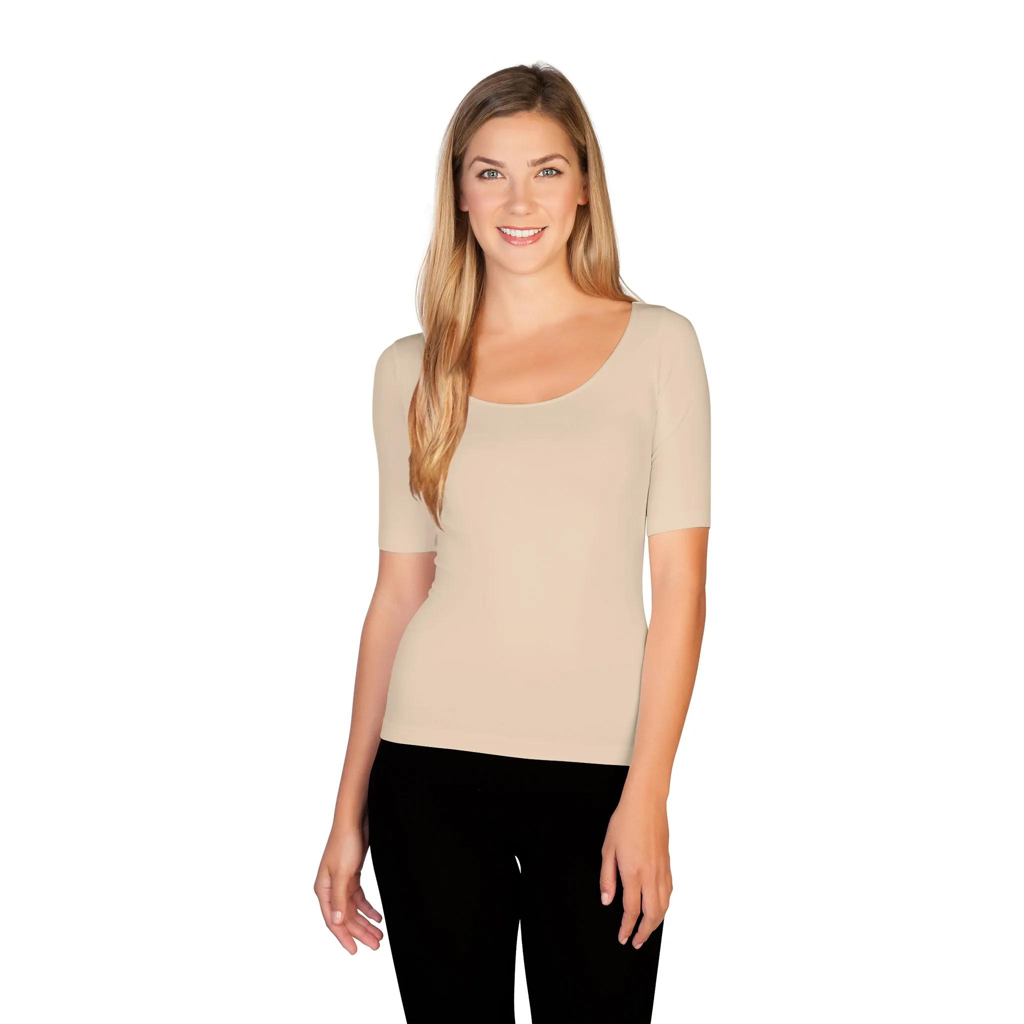 Reversible Scoop Neck Tee sold by skinnytees product image thumbnail 4