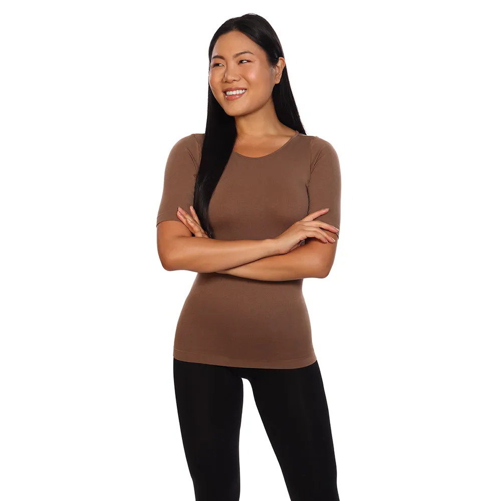 1/2 Sleeve Tee Taupe sold by skinnytees