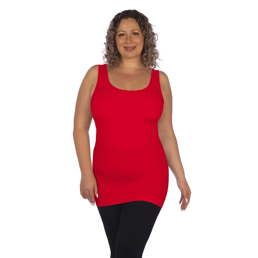 Plus Tank Top with Built In Shelf Bra sold by skinnytees product image thumbnail 5