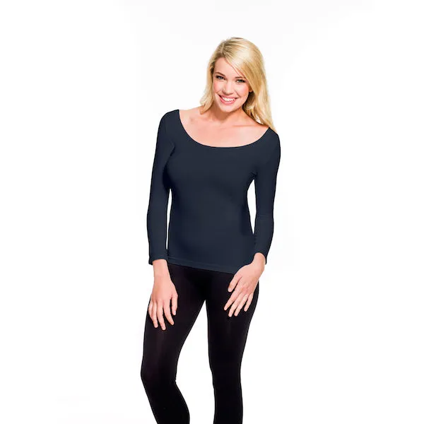 3/4 Sleeve Scoop Neck Tee sold by skinnytees