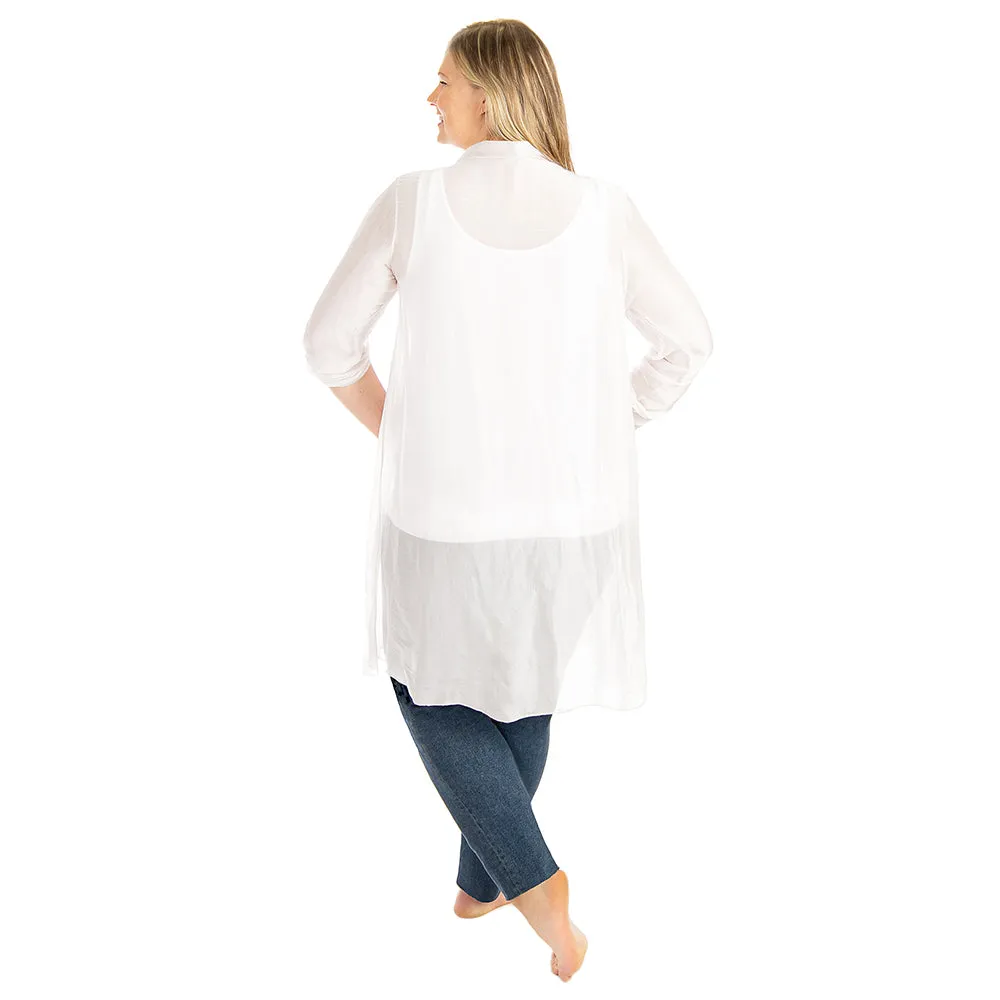 Plus Silk Cardigan sold by skinnytees product image thumbnail 4