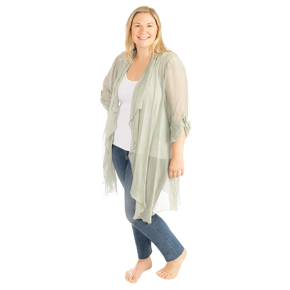 Plus Silk Cardigan sold by skinnytees product image thumbnail 5