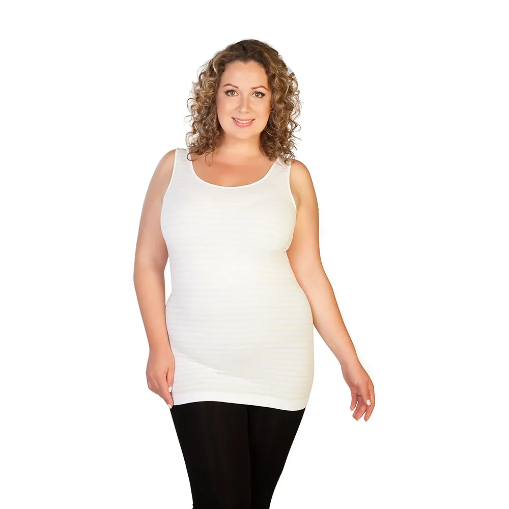Plus Contrasting Stripe Tank Top sold by skinnytees