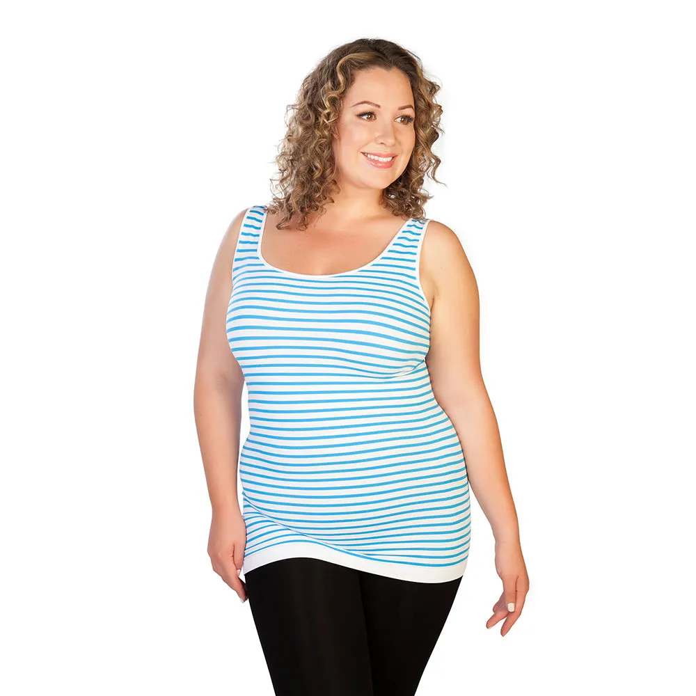 Plus Contrasting Stripe Tank Top sold by skinnytees product image thumbnail 3
