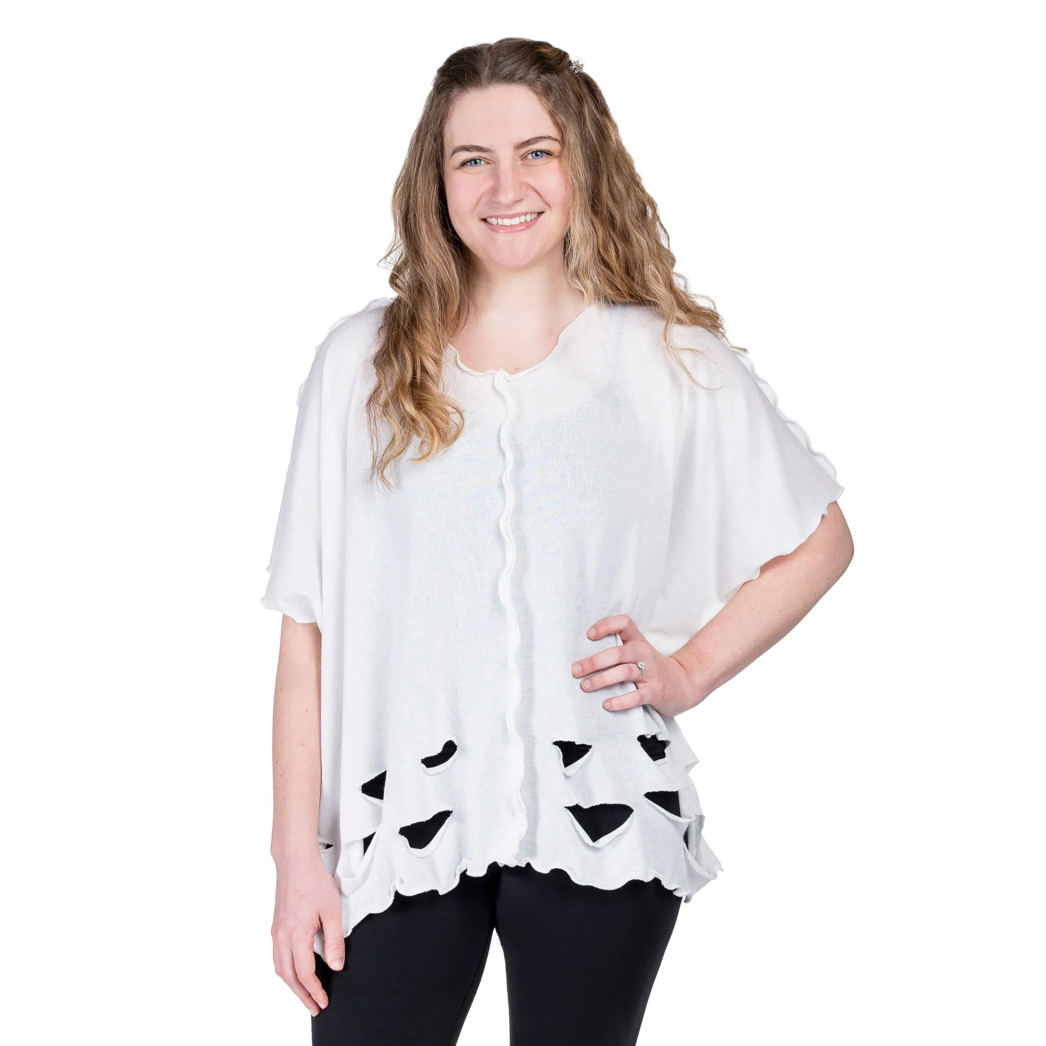 Laser Cut Knit Top sold by skinnytees product image thumbnail 4