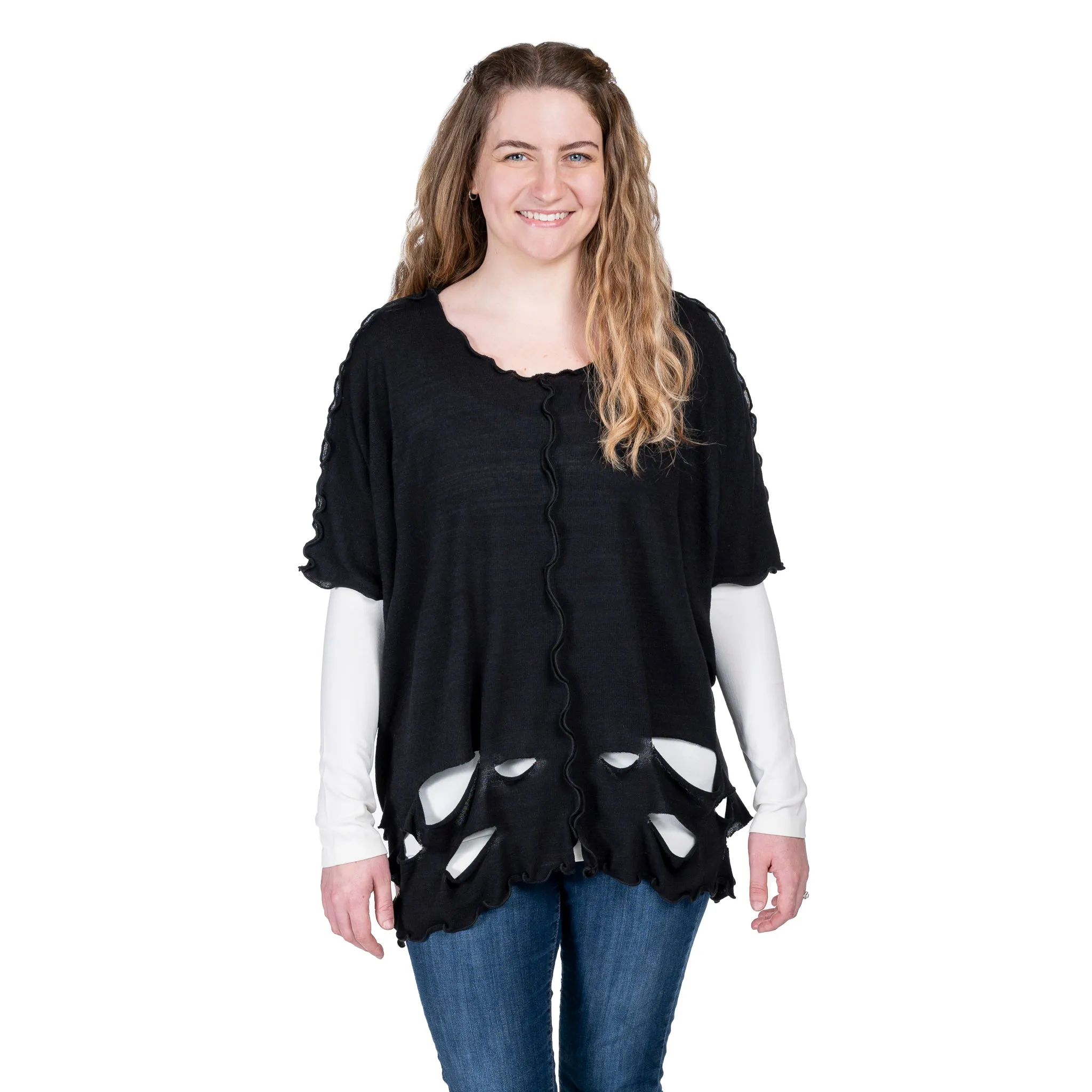 Laser Cut Knit Top sold by skinnytees product image thumbnail 3