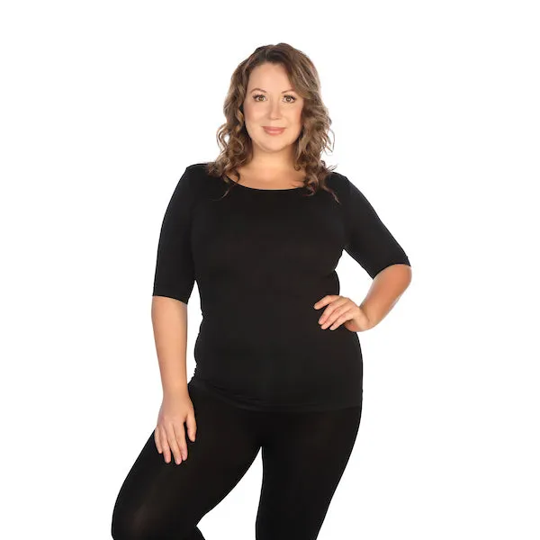 Plus Elbow Length Sleeve Top sold by skinnytees product image thumbnail 3