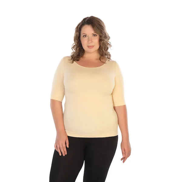 Plus Elbow Length Sleeve Top sold by skinnytees product image thumbnail 2