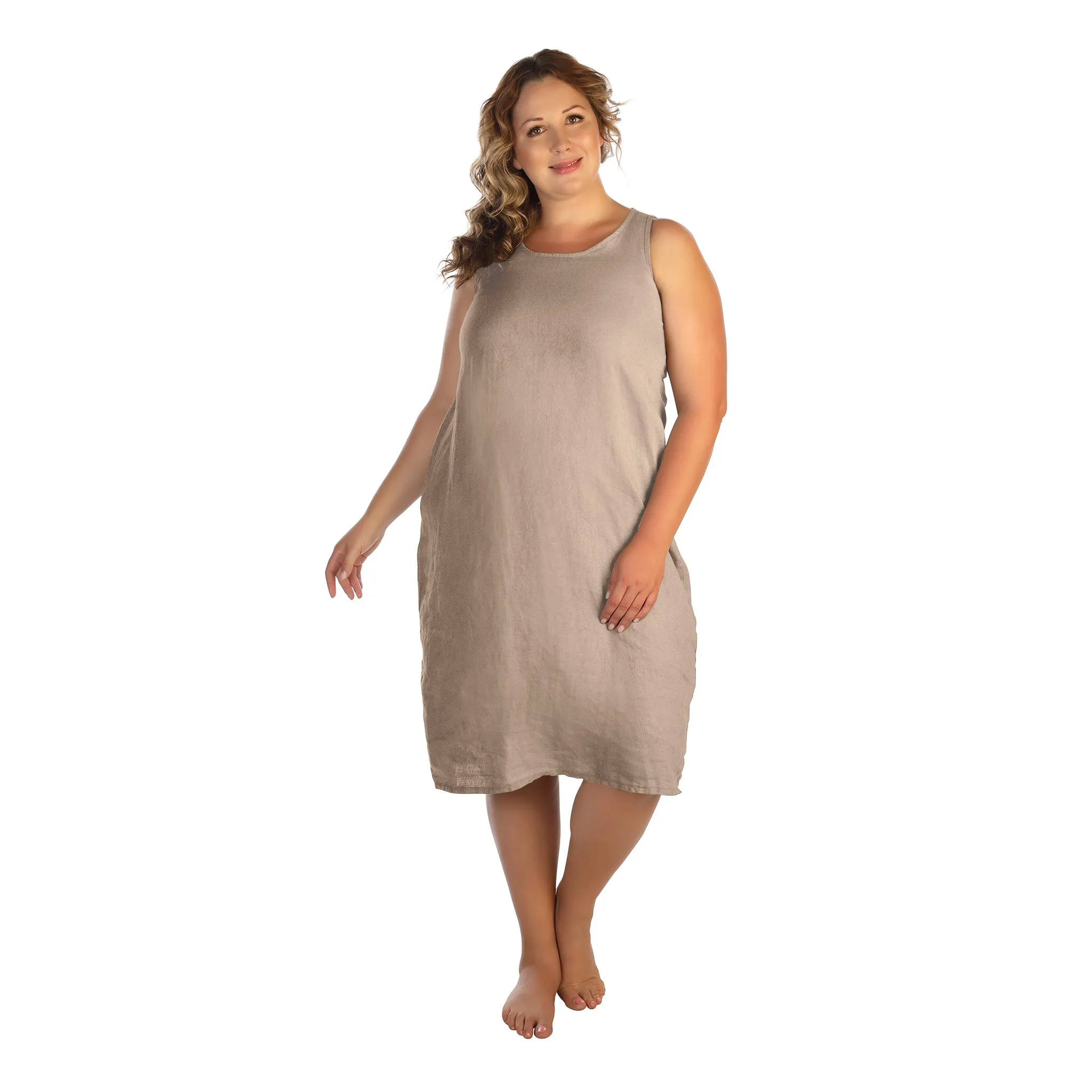 Linen Dress w/Pockets Final Sale sold by skinnytees product image thumbnail 3