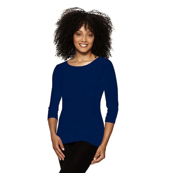 3/4 Sleeve Crewneck Top sold by skinnytees product image thumbnail 4