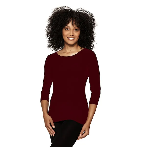 3/4 Sleeve Crewneck Top sold by skinnytees product image thumbnail 5