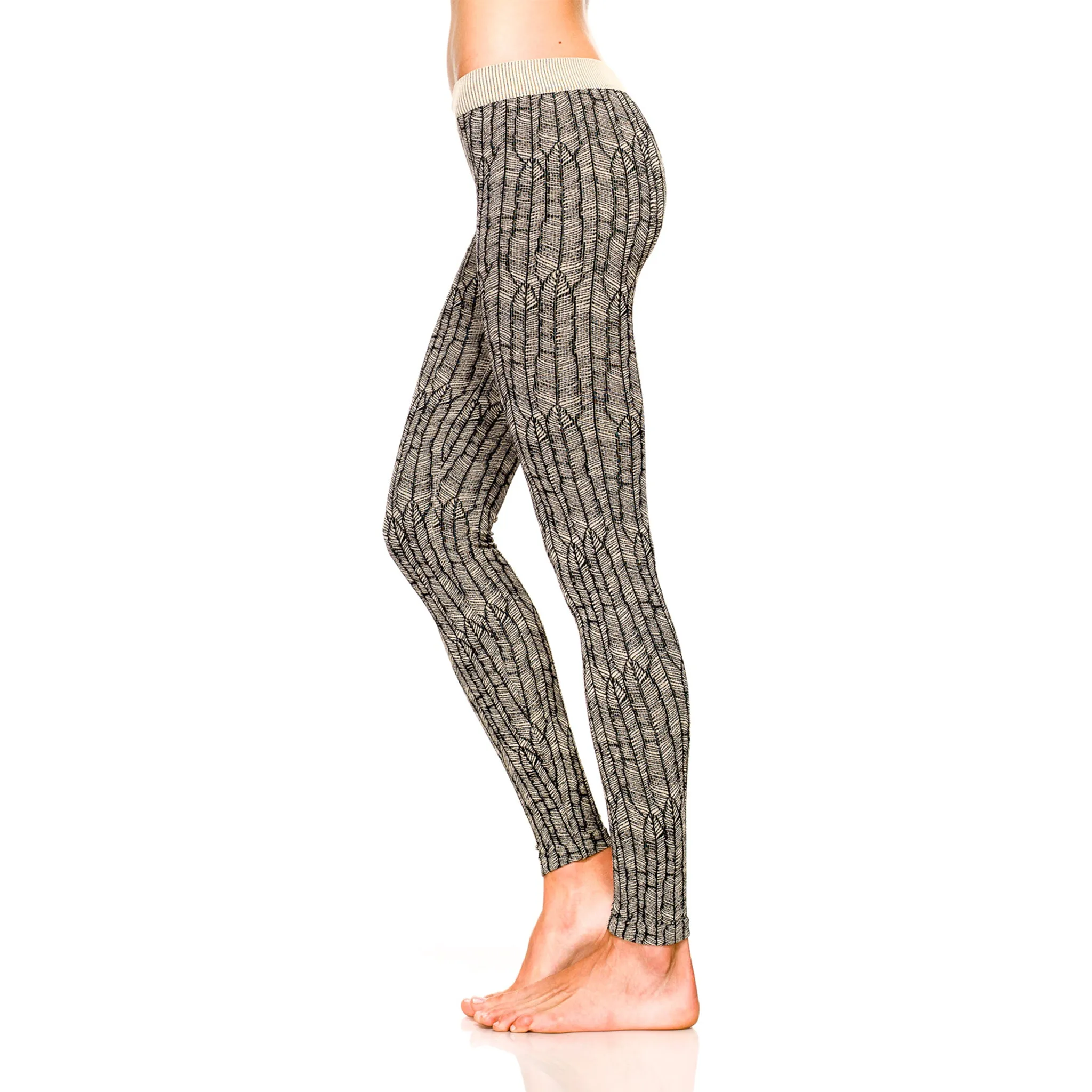 Feather Print Leggings sold by skinnytees