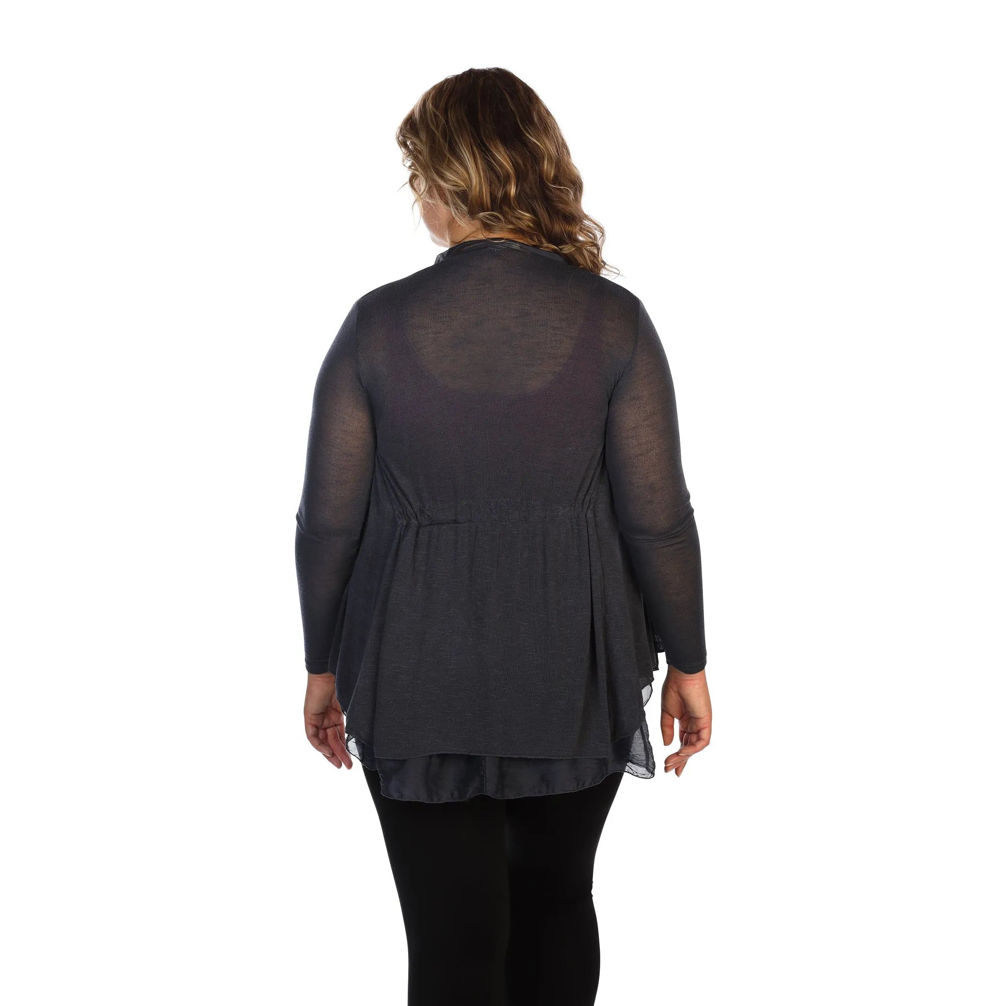 Plus Knit and Silk Cardigan sold by skinnytees product image thumbnail 4