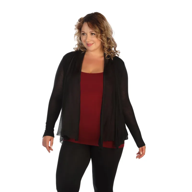 Plus Knit and Silk Cardigan sold by skinnytees